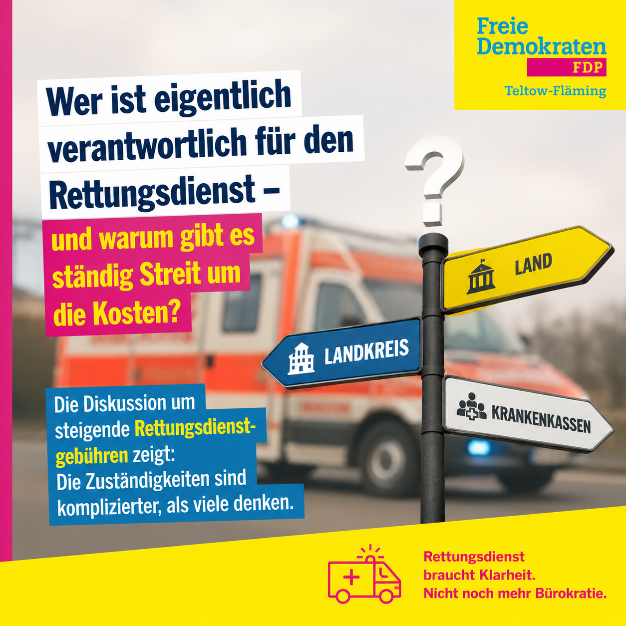 Finanzierung des Rettungsdienstes