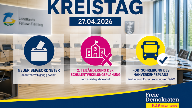 Entscheidungen im Kreistag Teltow-Fläming am 27.04.2026